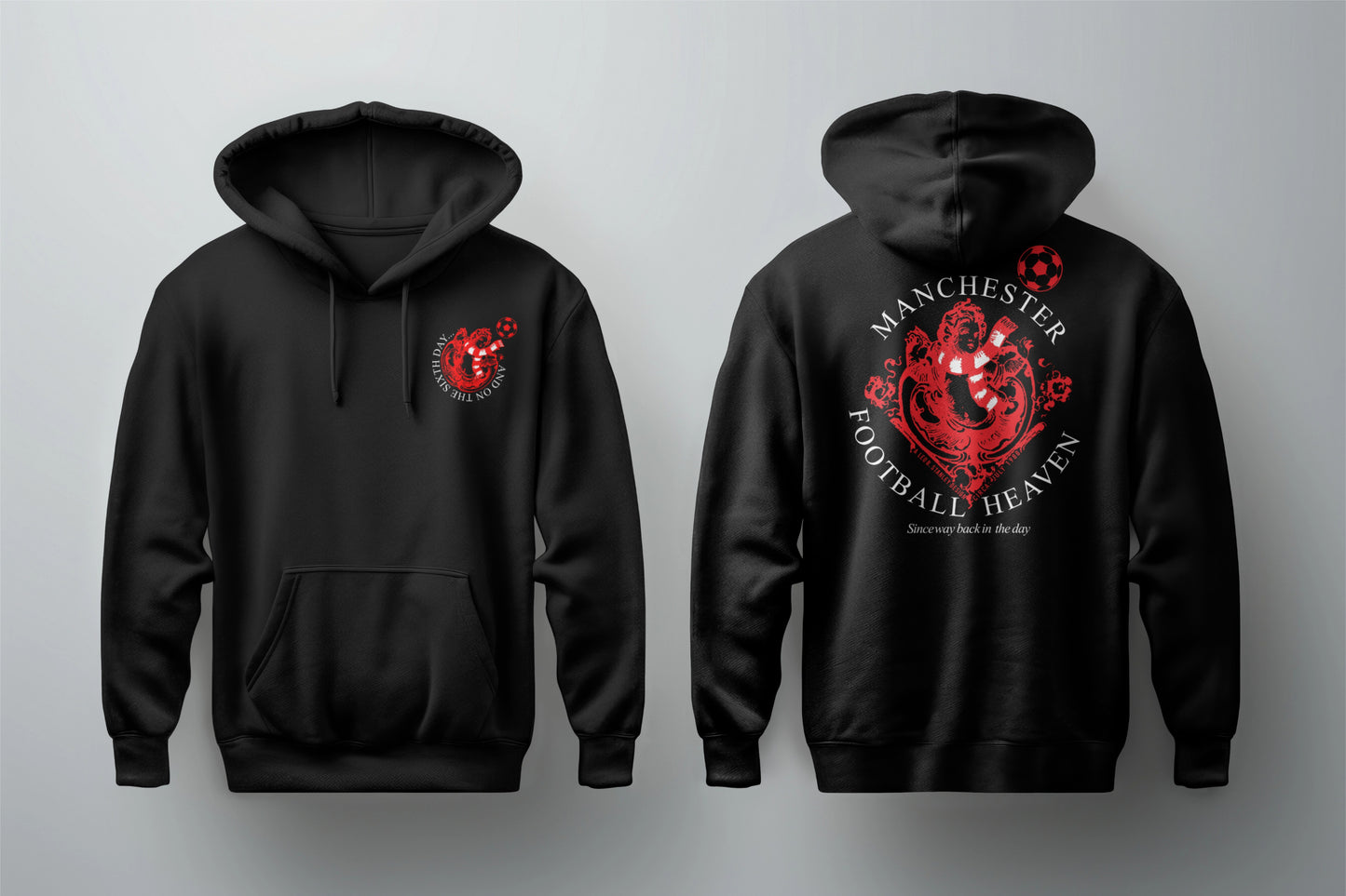 6th Day Football Heaven Hoodie Red Cherub
