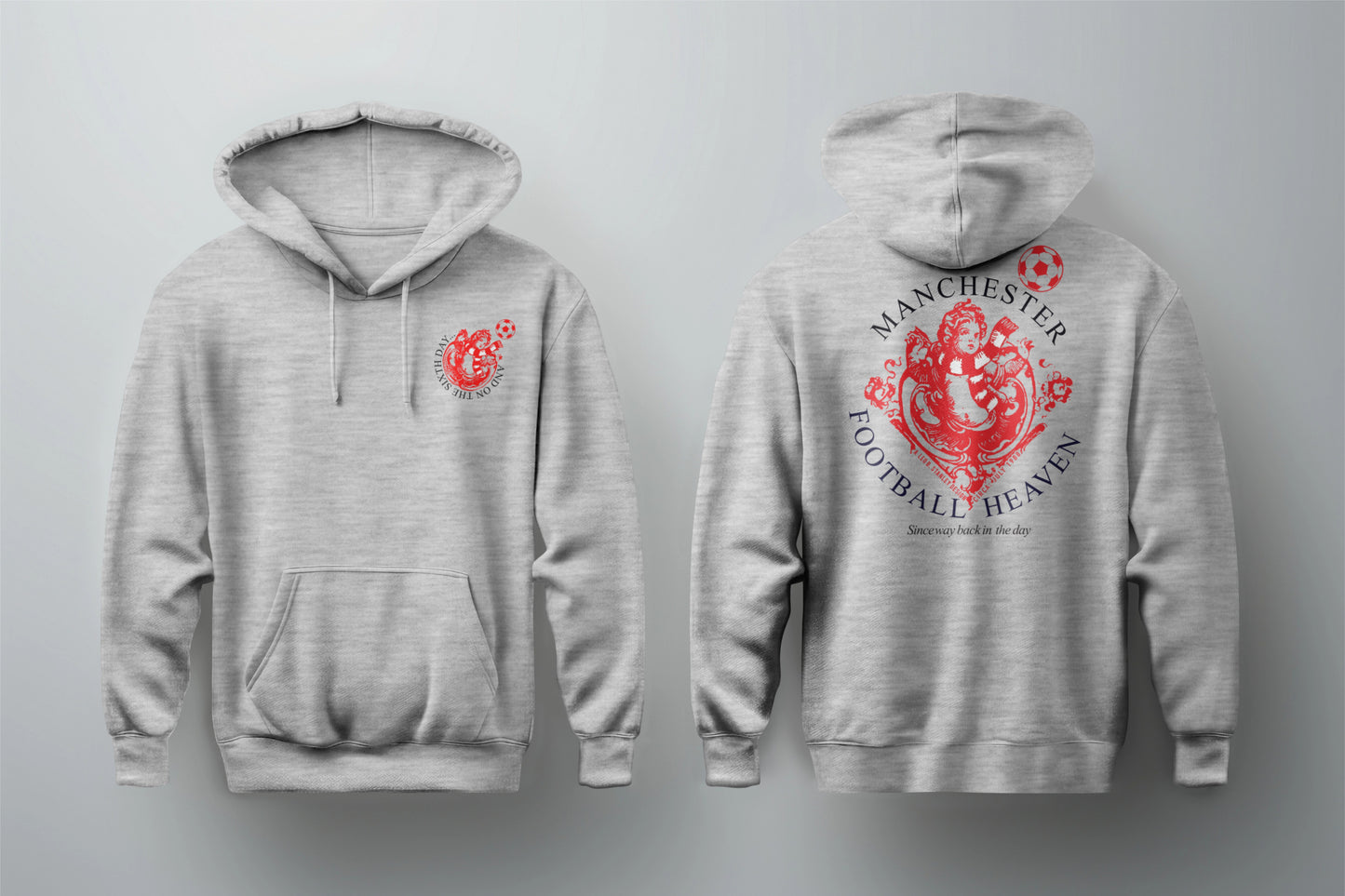 6th Day Football Heaven Hoodie Red Cherub