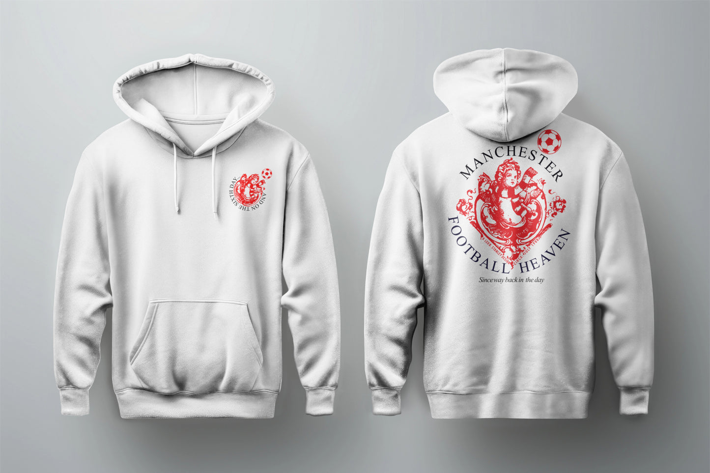 6th Day Football Heaven Hoodie Red Cherub