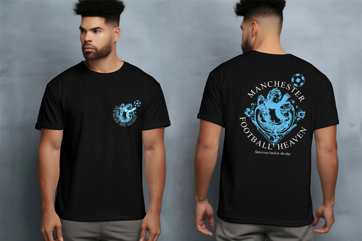 6th Day Football Heaven T-Shirt Sky Cherub