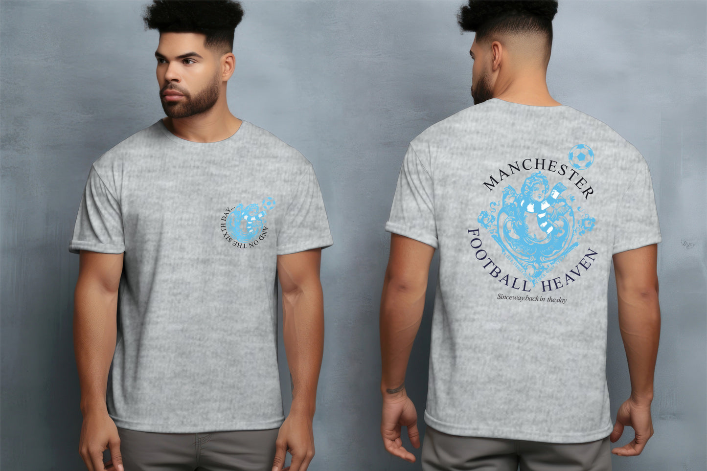 6th Day Football Heaven T-Shirt Sky Cherub