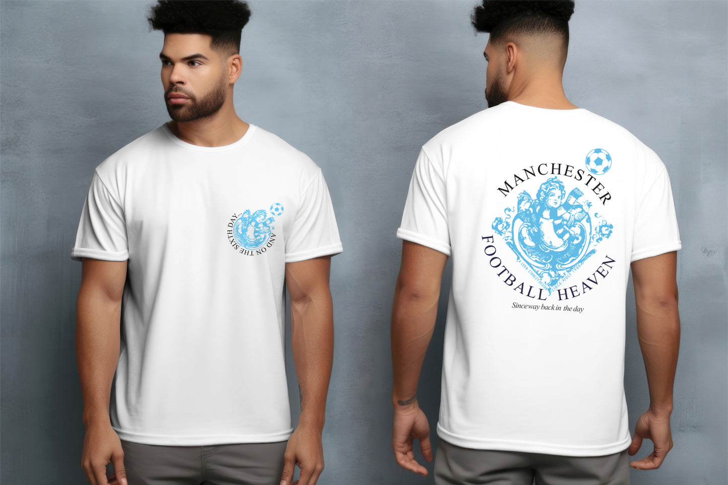 6th Day Football Heaven T-Shirt Sky Cherub