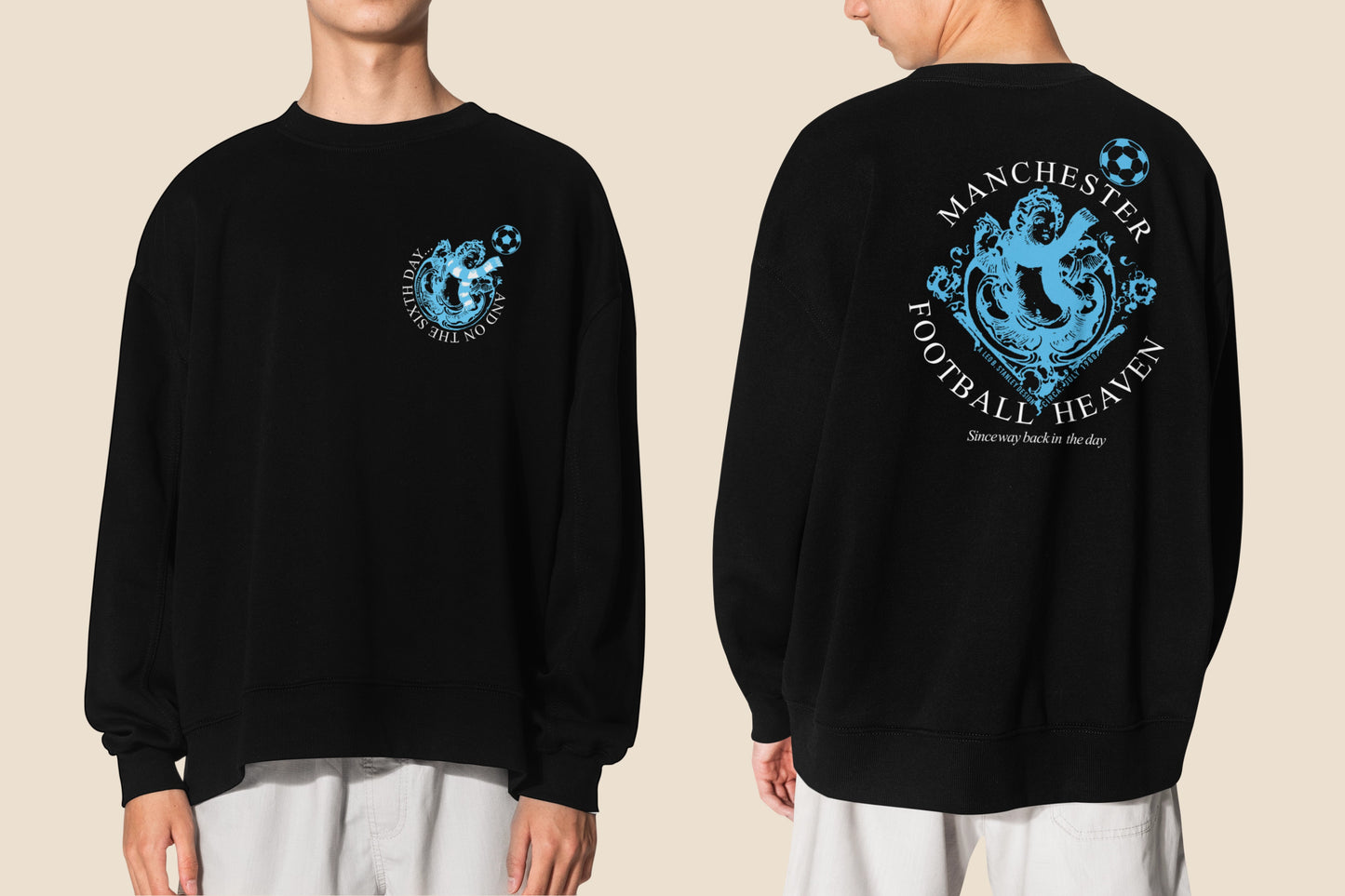 6th Day Football Heaven Sweatshirt Sky Cherub