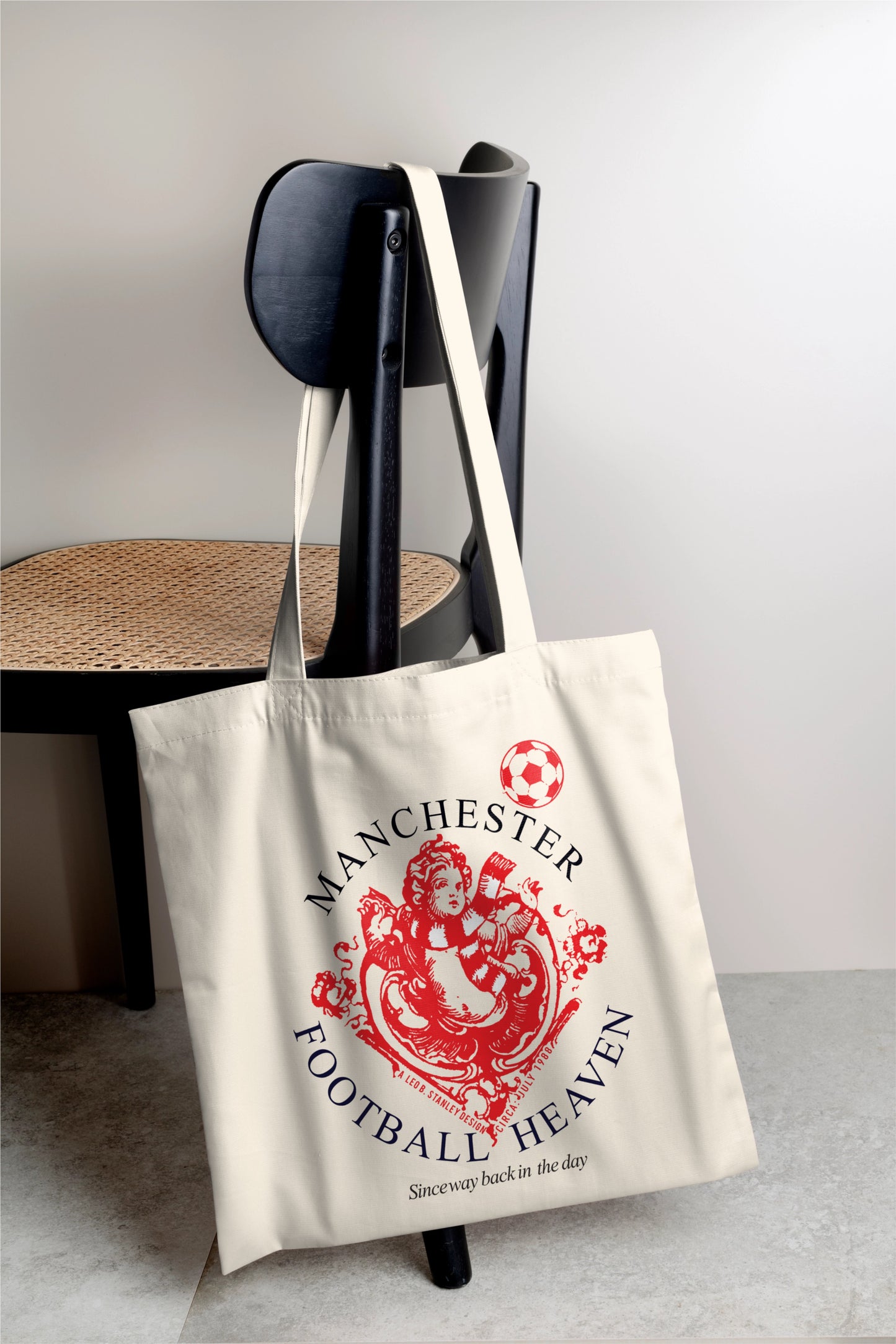 6th Day Football Heaven - Red Cherub - Tote Bag