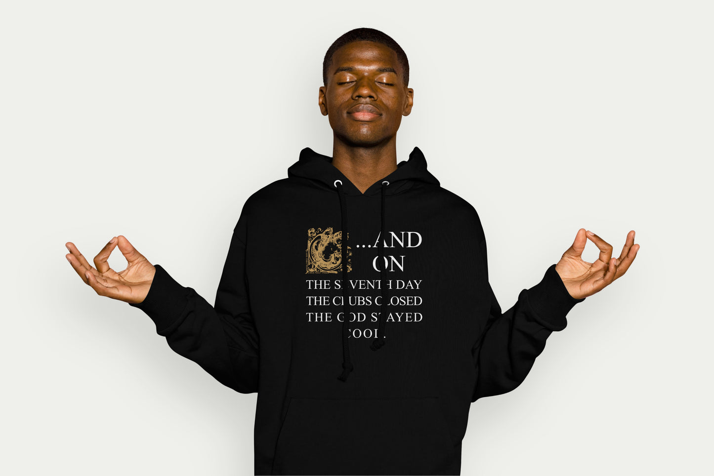 ...And on the 7th Day Hoodie Gold Cherub