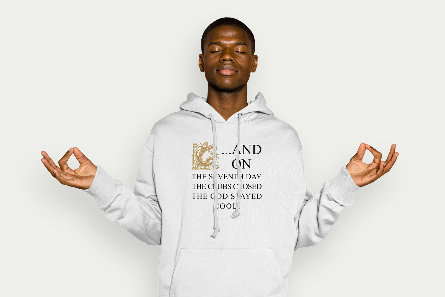 ...And on the 7th Day Hoodie Gold Cherub