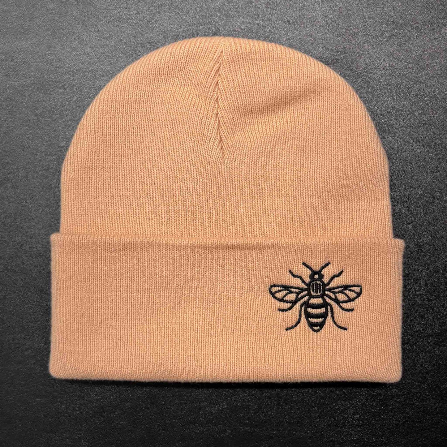 Manchester bee Beanie Hat Dusty Pink