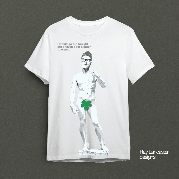 Smiths inspired White t-shirt with graphic design based on the song This Charming Man.