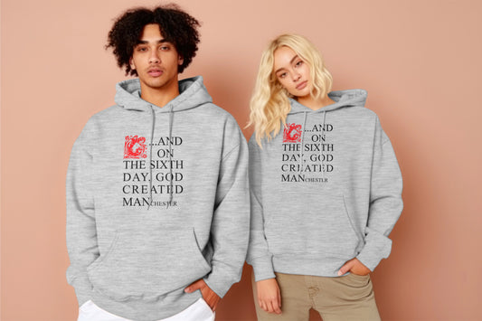 and on the Sixth Day Hoodie Red Cherub