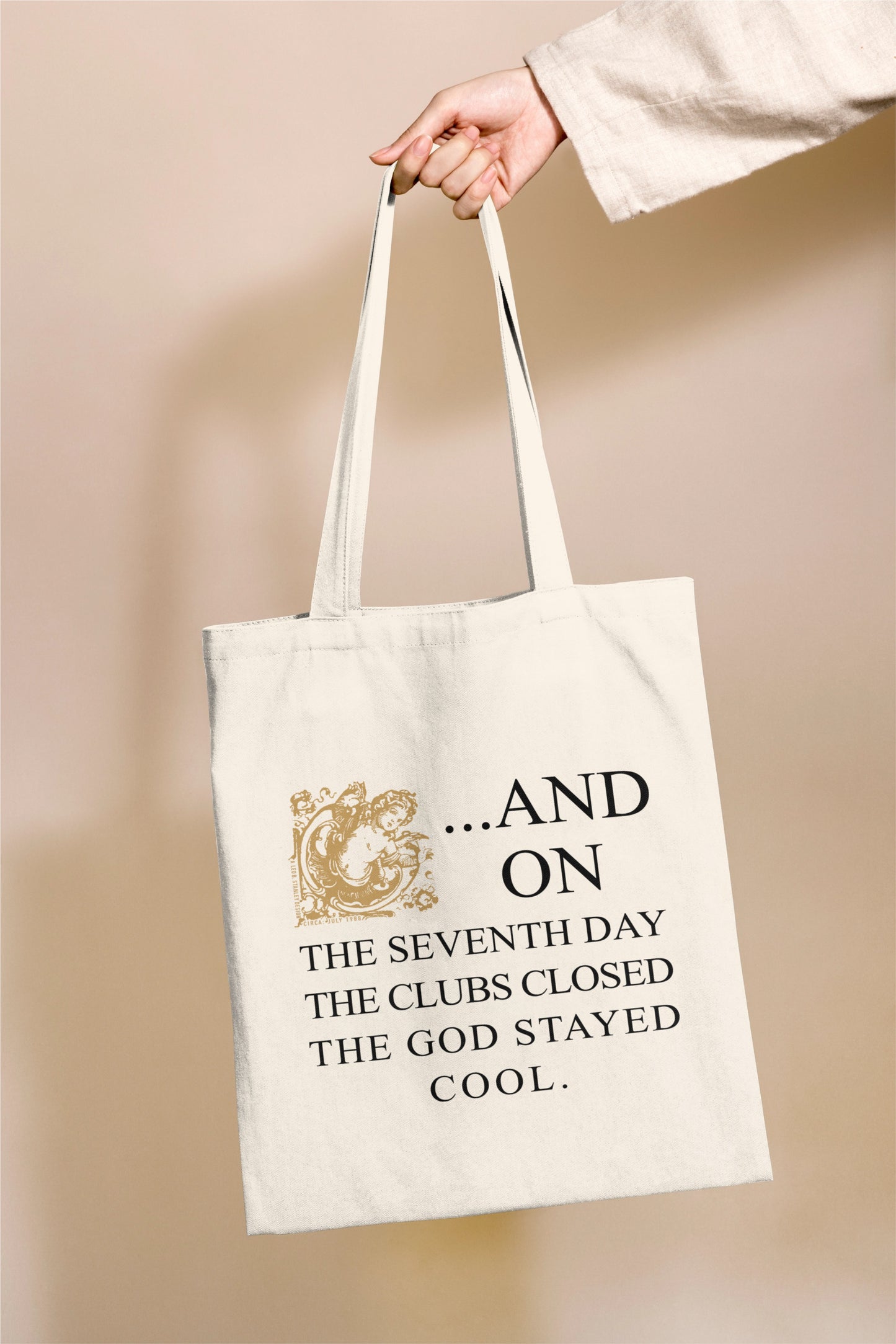 7th Day - Gold Cherub - Tote Bag