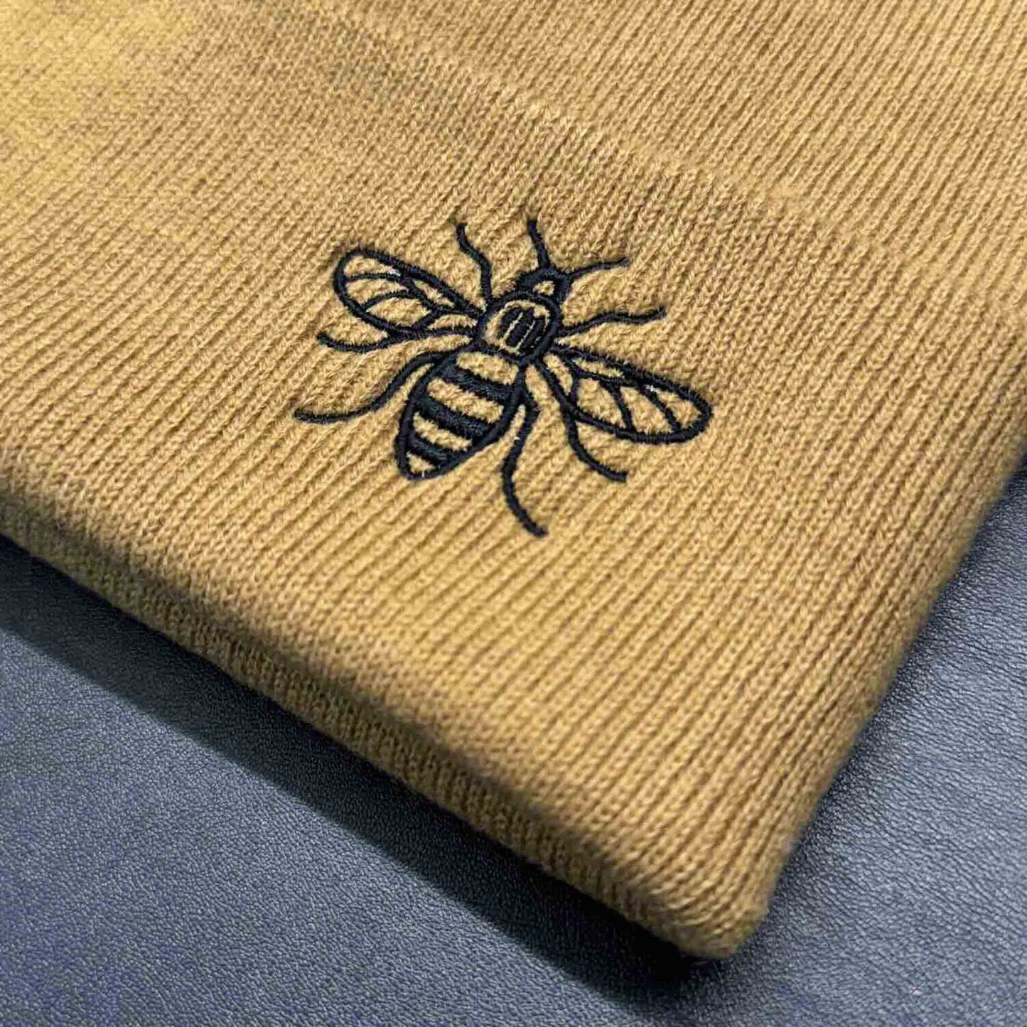 Manchester bee Beanie Hat Biscuit