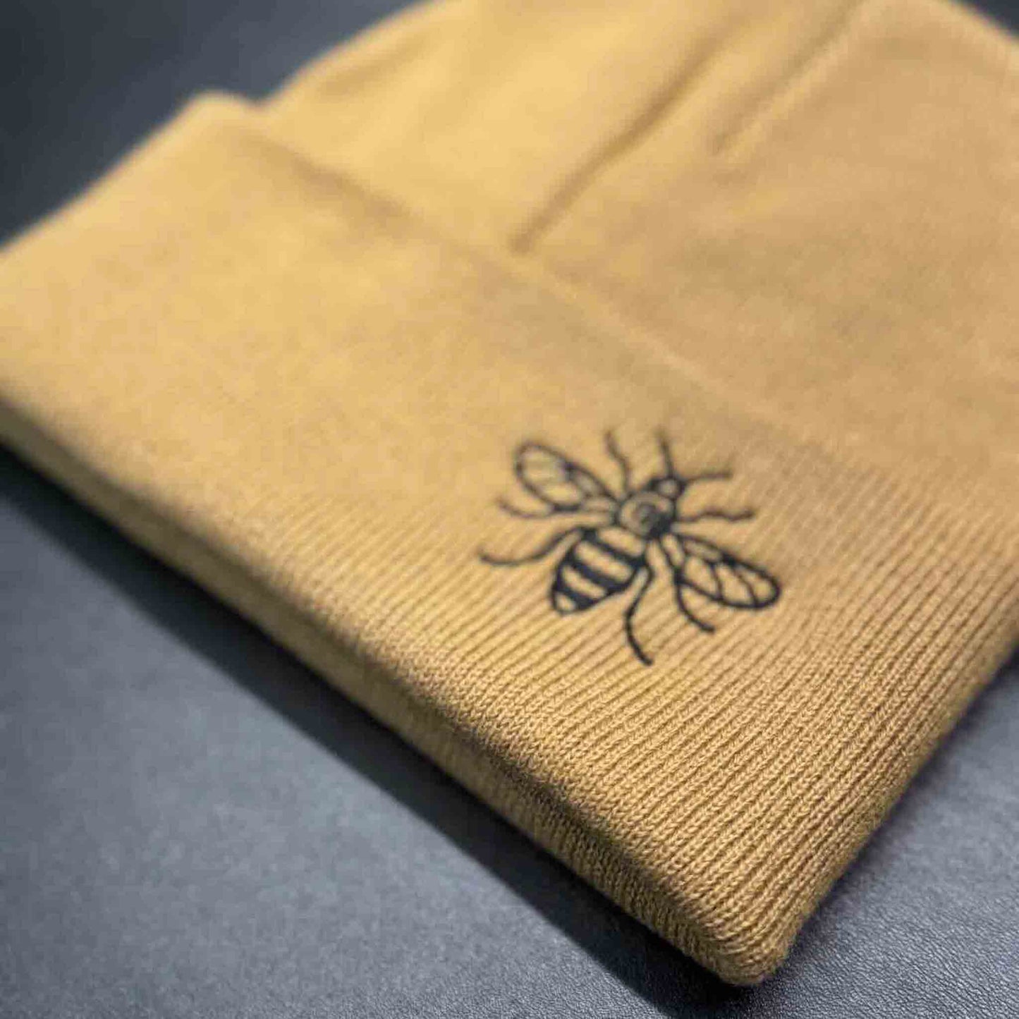 Manchester bee Beanie Hat Biscuit