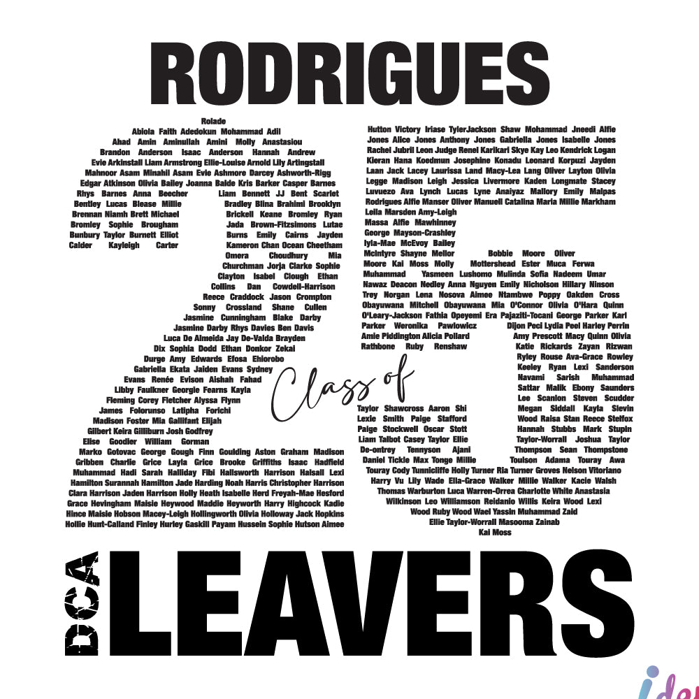 Denton Community Academy school leavers hoodie 2025
